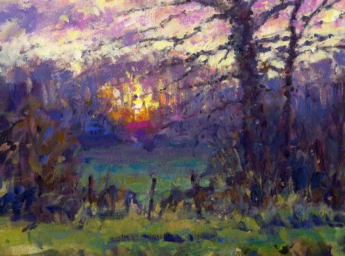 David Farren Sunset through the trees